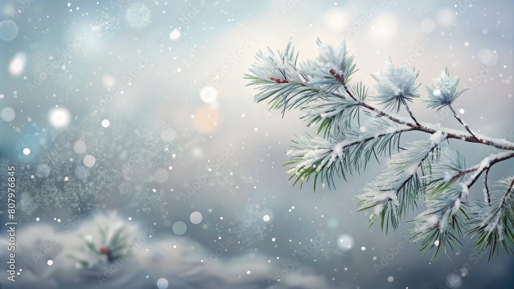 Frozen winter forest with snow covered trees. Frozen winter forest with snow covered trees.