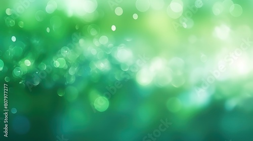  green bokeh with sun rays shining through trees, 