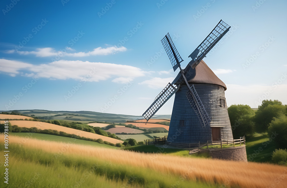 Windmill on a summer field Windmill on a summer field
