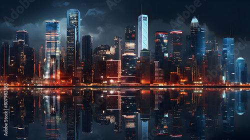 Wallpaper Mural Digital night design illustration abstract graphic poster web page PPT background Torontodigital.ca