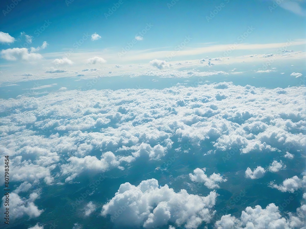 Naklejka premium blue sky with clouds