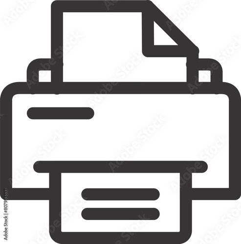 printer sign outline 