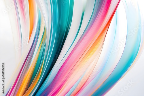 Digital color waves. Impasto abstract background. Neon strokes of modern copy space banner. Abstract delicate art painting background graphic resources. Ai generated