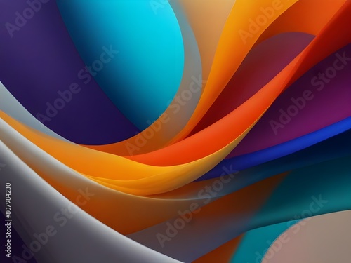 Abstract 3D wave blue, purple, pink wavy background. Lines and stripes glowing neon futuristic mobile banner. Modern digital effect , dynamic energy flow graphic. Ai generated
