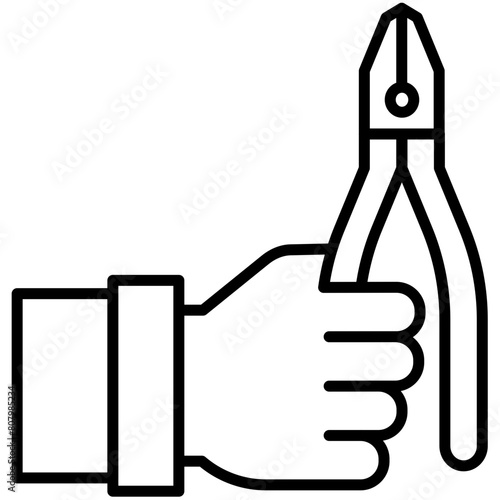 Craftsman And Tools Outline Icon Pack