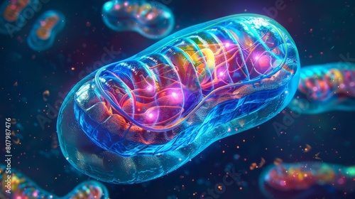 3D illustration of Mitochondria is the powerhouse of the cell