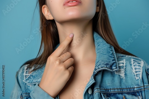 A young girl has a sore throat. Thyroid problems
