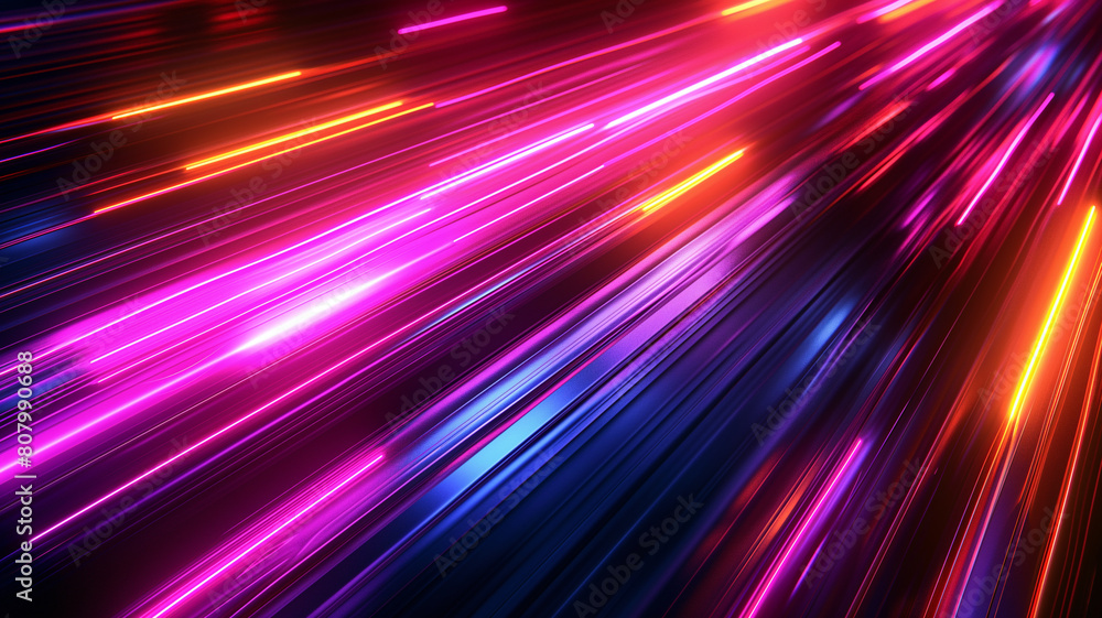 A colorful line of light is displayed on a black background A colorful line of light is displayed on a black background