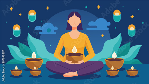 A guided meditation with a calming voice and the distant sound of Tibetan singing bowls creates a tranquil and spiritually uplifting soundscape for.