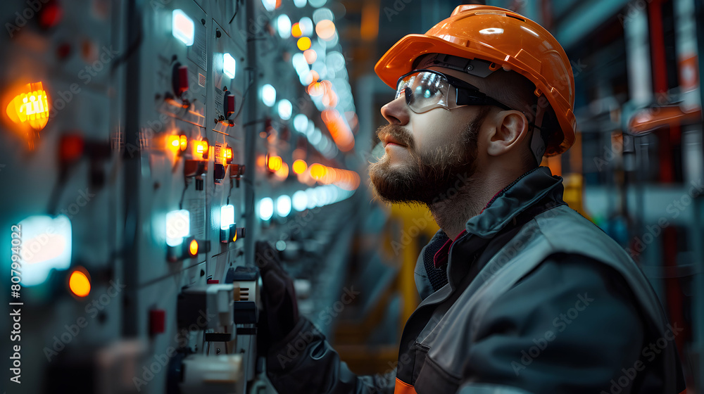 Photo realistic of an Electrical Engineer Evaluating Power Transformer to Ensure Safety Compliance and Dielectric Integrity Photo realistic of an Electrical Engineer Evaluating Power Transformer to Ensure Safety Compliance and Dielectric Integrity