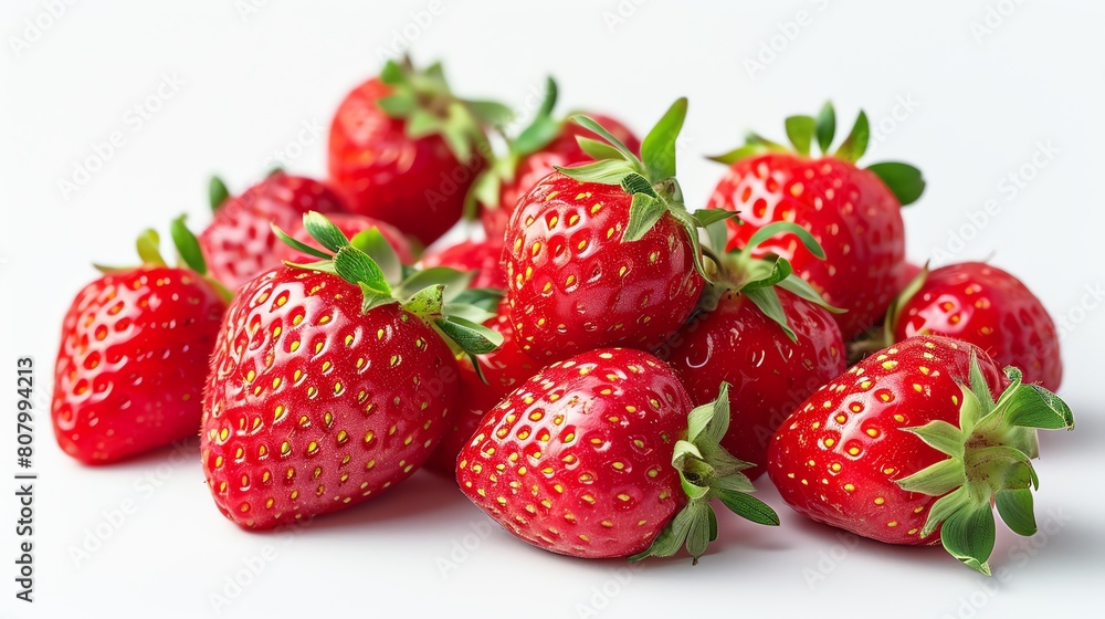Fresh Strawberries on white background