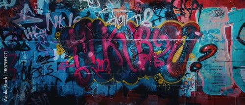 grungy artistic messy graffiti wall abstract background, Generative Ai