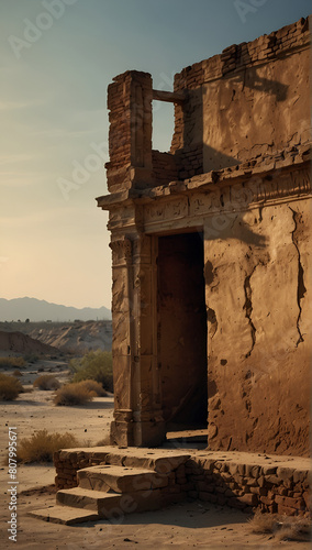 a stone archway with a view of the desert in the background Echoes of Eternity Exploring the Enigma
