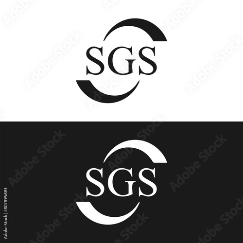 SGS logo. S G S design. White SGS letter. SGS, S G S letter logo design. Initial letter SGS linked circle uppercase monogram logo. S G S letter logo vector design. 