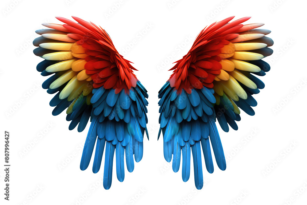 Fototapeta premium color feathers isolated on white