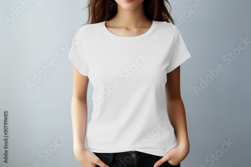 Crewneck t-shirt png, transparent mockup