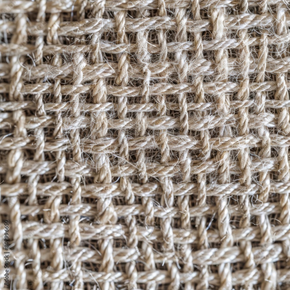 Detailed top view of a woven fabric texture, showcasing the intricate threadwork and patterns in a uniform background Detailed top view of a woven fabric texture, showcasing the intricate threadwork and patterns in a uniform background