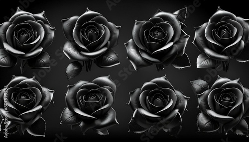 black and white rose  