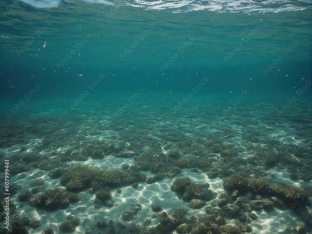 coral reef and sea