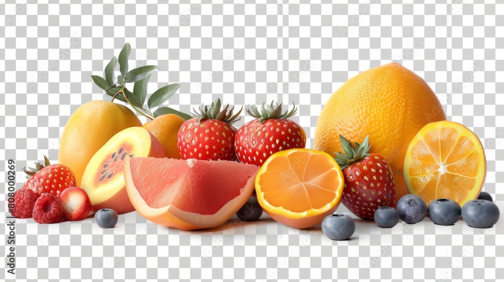 mix of fruits on isolated background generative ai mix of fruits on isolated background generative ai