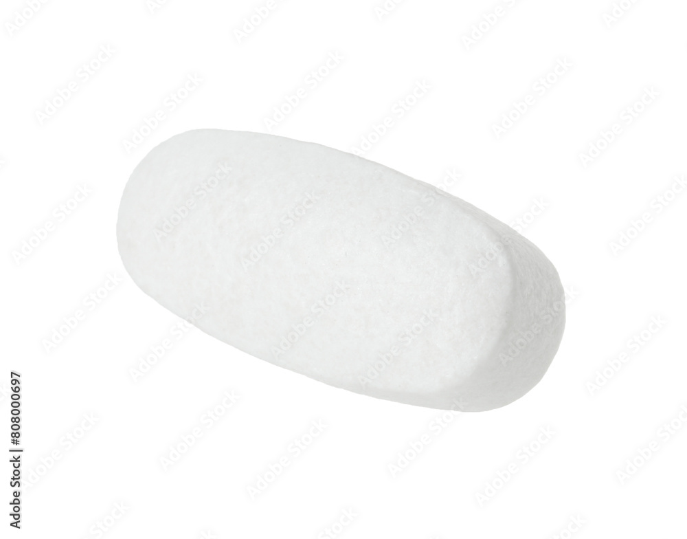 One vitamin pill isolated on white. Health supplement One vitamin pill isolated on white. Health supplement