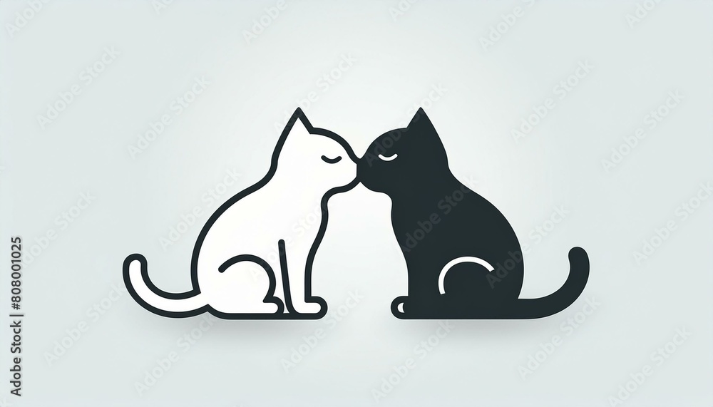 Kissing Cats Icon
