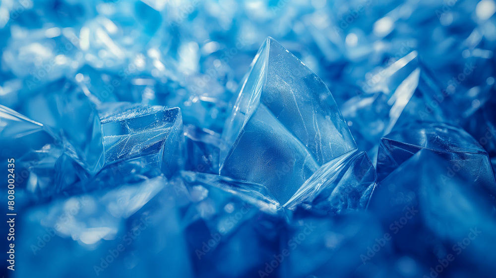 A close up of blue ice cubes A close up of blue ice cubes