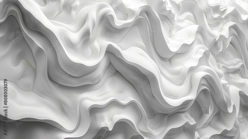 Wavy Design on White Wall Wavy Design on White Wall