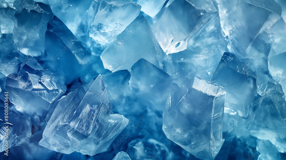 A close up of blue ice cubes A close up of blue ice cubes