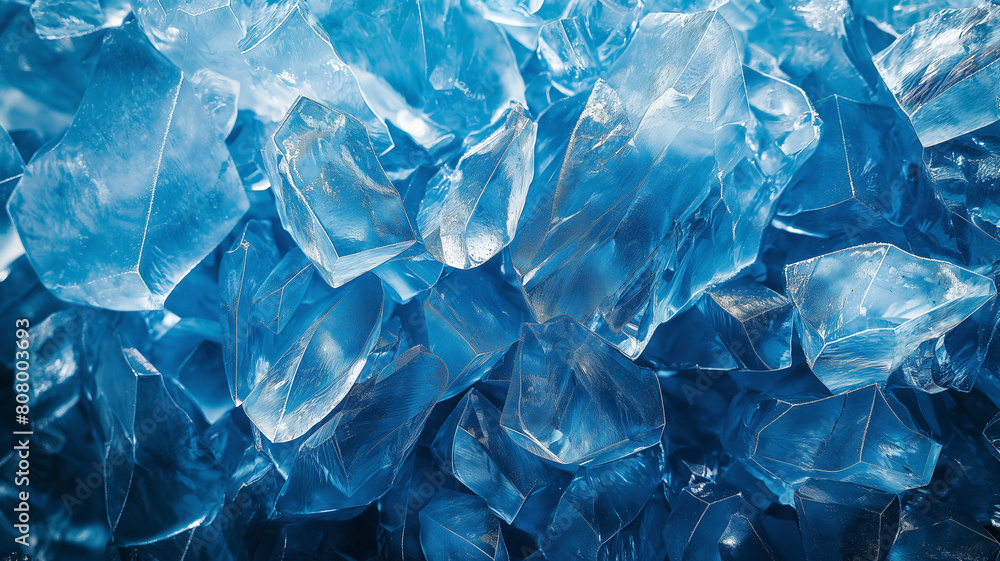 A close up of blue ice cubes A close up of blue ice cubes