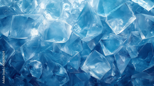 A close up of blue ice cubes photo