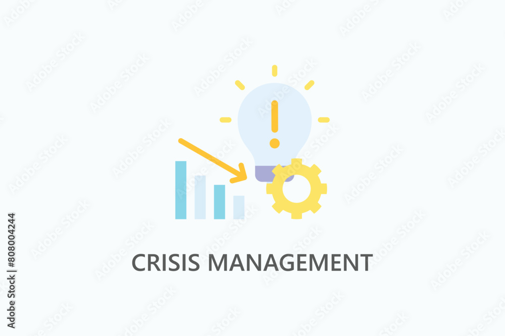 Crisis Management Vector Icon Or Logo Illustration Crisis Management Vector Icon Or Logo Illustration
