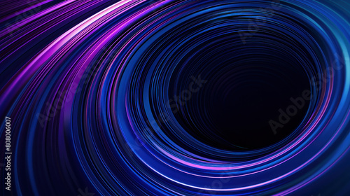 Blue and purple abstract background with swirling vortex in center, digital photo