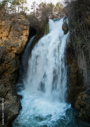 Batida Waterfall  Sierra de Albarracin  Teruel  Arag  n  Spain