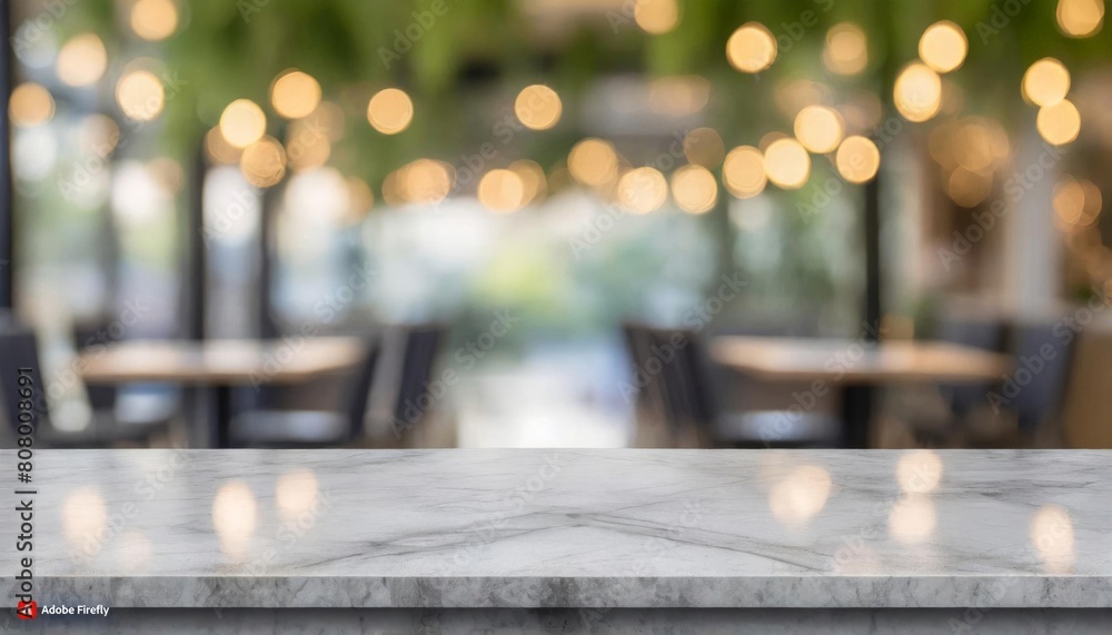 White stone marble table top and blurred abstract background from interior building banner background - can used for display or montage your products. White stone marble table top and blurred abstract background from interior building banner background - can used for display or montage your products.