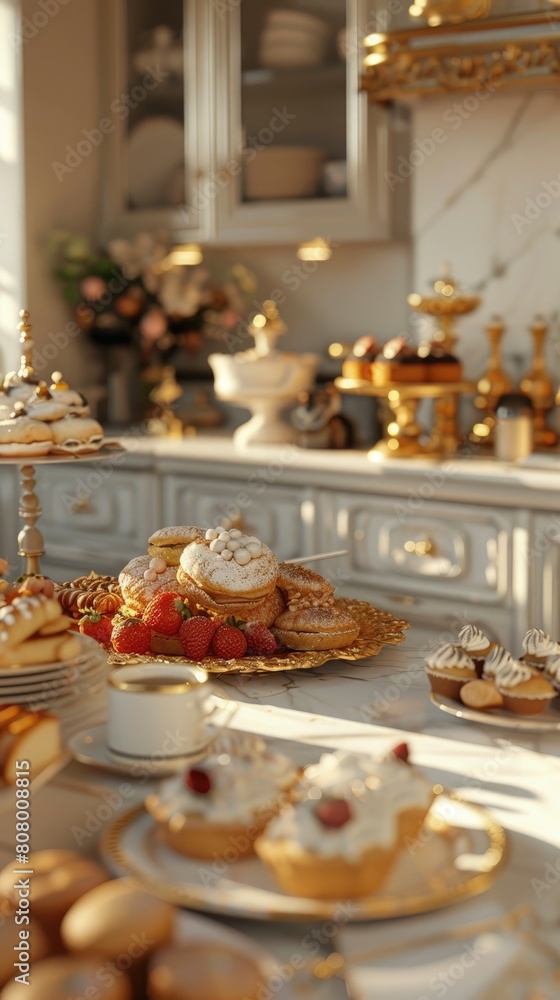 Attending a cooking class in Paris, learning to make classic French pastries, chic kitchens. Attending a cooking class in Paris, learning to make classic French pastries, chic kitchens.