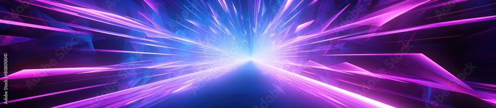 Fototapeta premium Hyperspace Travel Light Speed Abstract Background