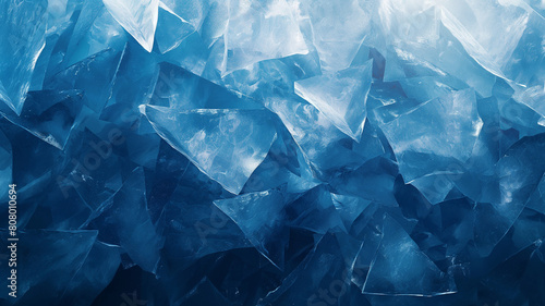 A close up of blue ice cubes