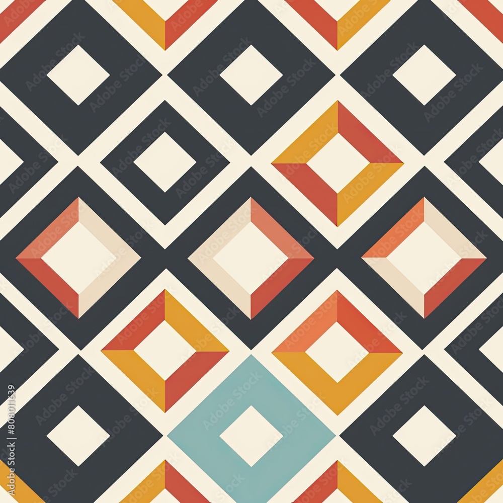 Seamless geometric pattern with rhombuses. Seamless geometric pattern with rhombuses.