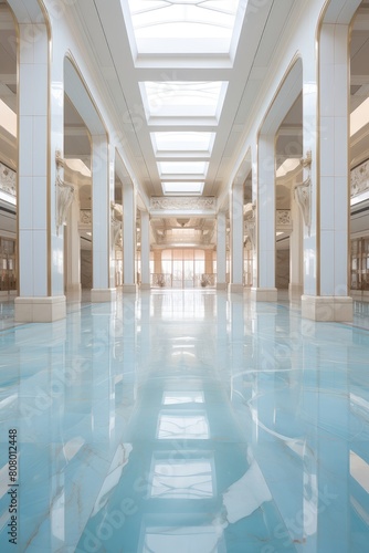 Luxurious Modern Hallway with Marble Flooring © evening_tao
