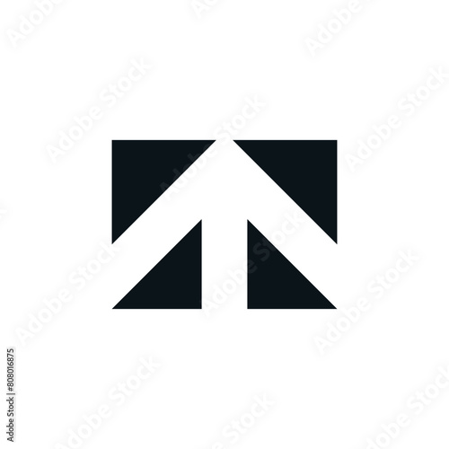 Modern arrow logo design. Premium Vector