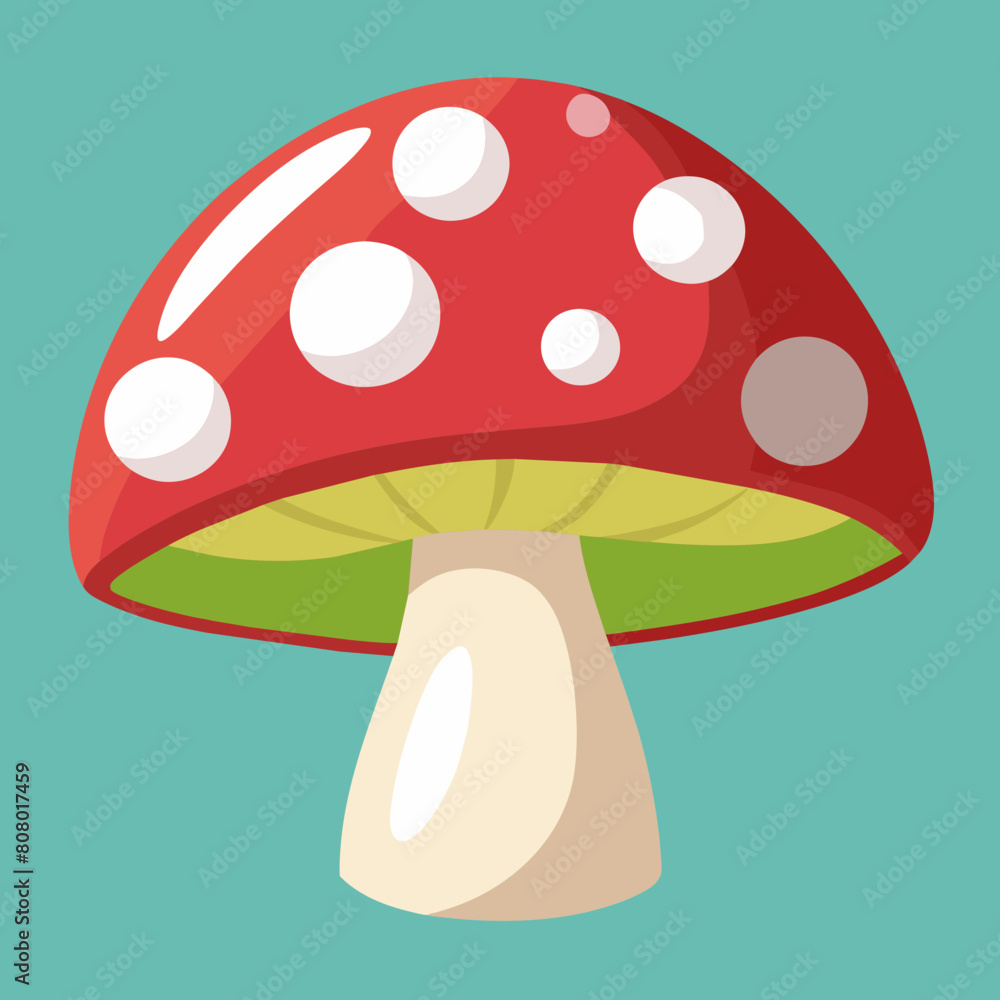 Red mushroom cartoon vector illustration Red mushroom cartoon vector illustration