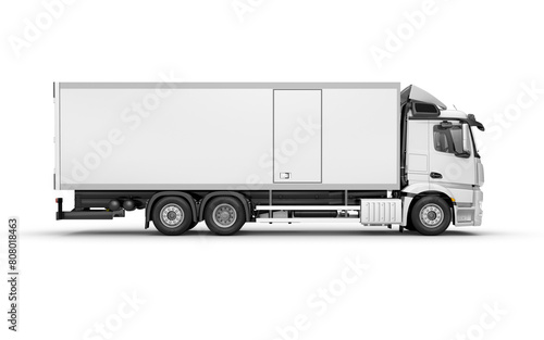Truck Camion Mockup: 3D Rendering on Isolated Background © Khaled
