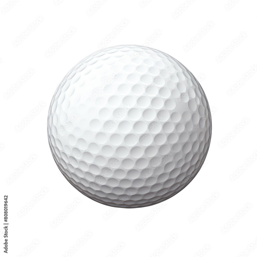 A white golf ball, a sphere commonly used in the sport of golf, sits alone on a white background A white golf ball, a sphere commonly used in the sport of golf, sits alone on a white background