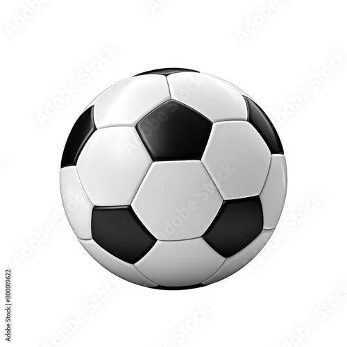 White soccer ball isolated on a background
