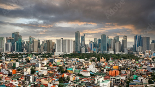 Aerial view of Makati. It is highly urbanized city in the National Capital Region of the Philippines