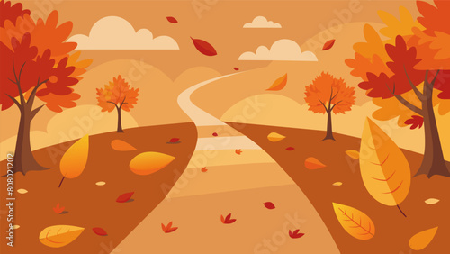 Just as the leaves change color and fall the stoic path transforms through the passing of time continually adapting to new surroundings.. Vector illustration