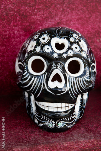 Black Dia De Muertos skull © Tamela