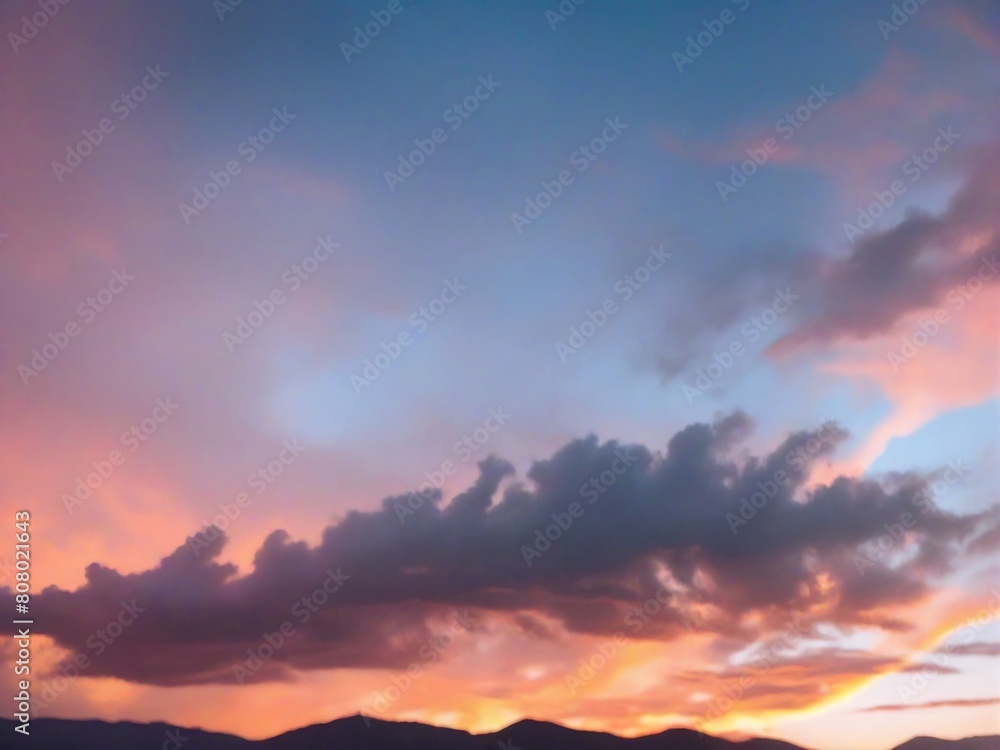 Obraz premium sunset in the mountains