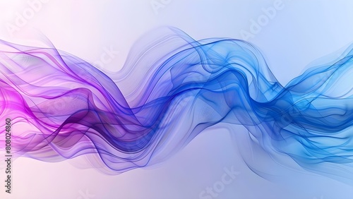 Abstract blue and purple gradient lines on isolated background. Concept Abstract Art, Gradient Design, Blue and Purple Tones, Isolated Background